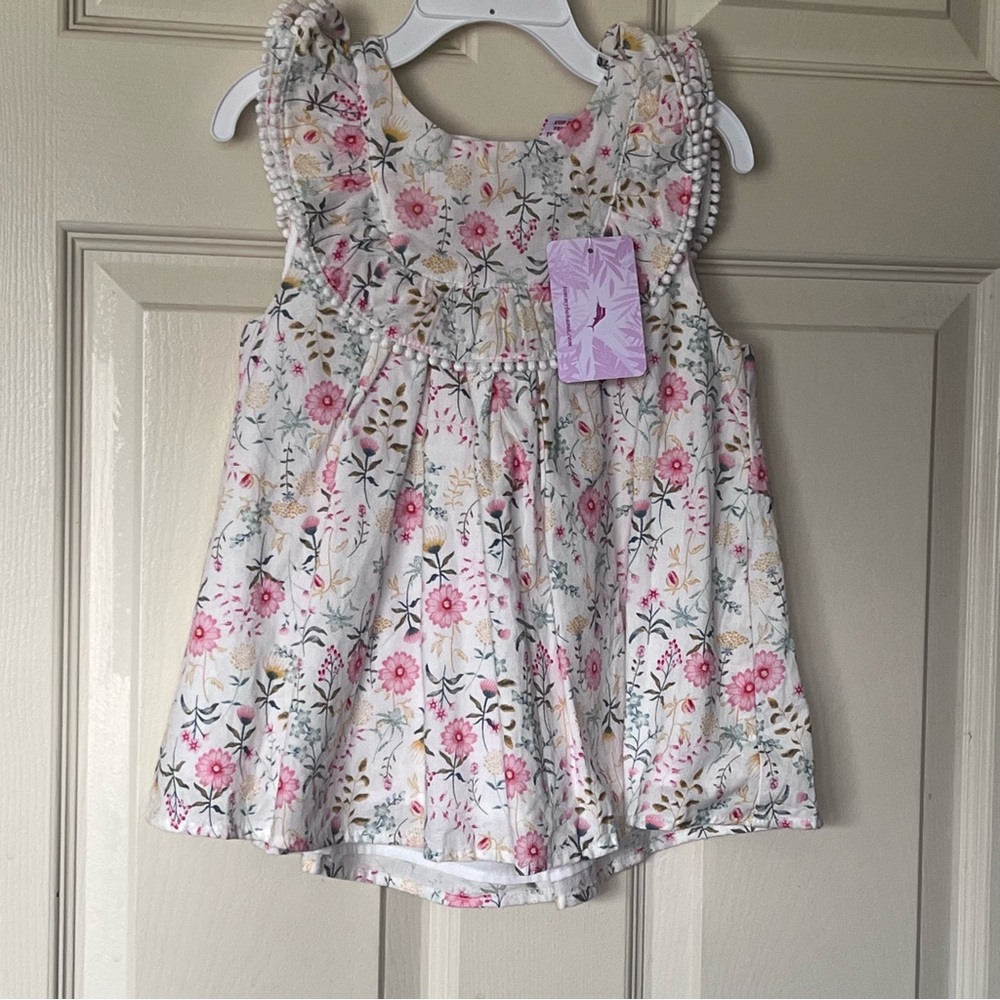 Tommy Bahama NWT Girls 5T Floral Top and Chambray Short Set - Picture 8 of 10
